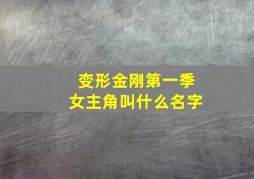 变形金刚第一季女主角叫什么名字