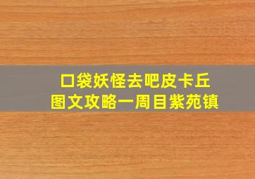 口袋妖怪去吧皮卡丘图文攻略一周目紫苑镇