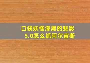 口袋妖怪漆黑的魅影5.0怎么抓阿尔宙斯