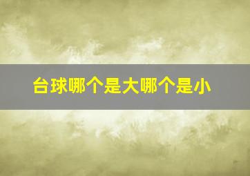 台球哪个是大哪个是小