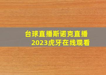 台球直播斯诺克直播2023虎牙在线观看