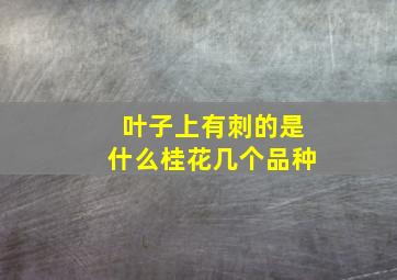 叶子上有刺的是什么桂花几个品种