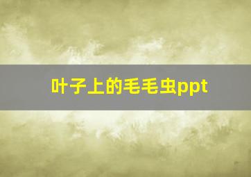 叶子上的毛毛虫ppt