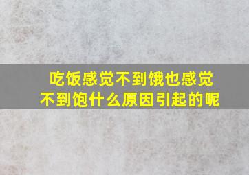 吃饭感觉不到饿也感觉不到饱什么原因引起的呢