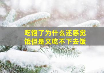 吃饱了为什么还感觉饿但是又吃不下去饭