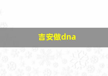 吉安做dna