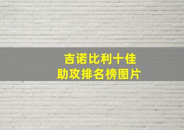 吉诺比利十佳助攻排名榜图片