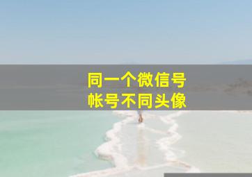 同一个微信号帐号不同头像