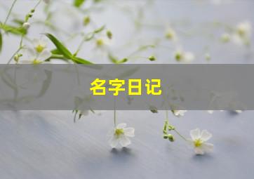 名字日记