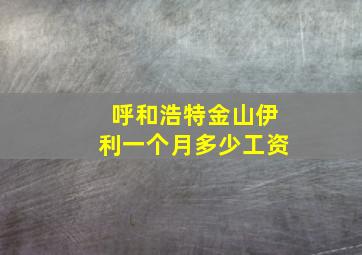 呼和浩特金山伊利一个月多少工资