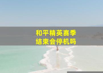 和平精英赛季结束会停机吗