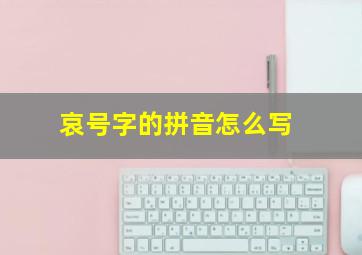 哀号字的拼音怎么写