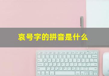 哀号字的拼音是什么