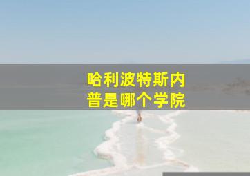 哈利波特斯内普是哪个学院