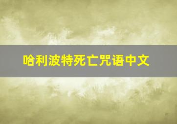 哈利波特死亡咒语中文