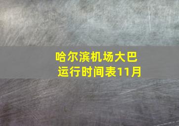 哈尔滨机场大巴运行时间表11月