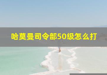 哈莫曼司令部50级怎么打