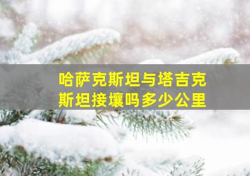 哈萨克斯坦与塔吉克斯坦接壤吗多少公里