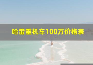 哈雷重机车100万价格表