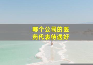 哪个公司的医药代表待遇好