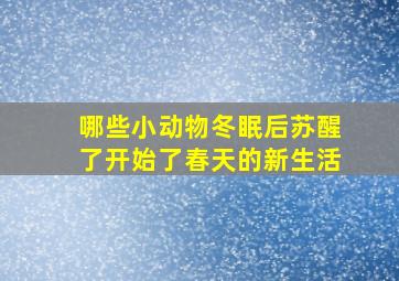 哪些小动物冬眠后苏醒了开始了春天的新生活