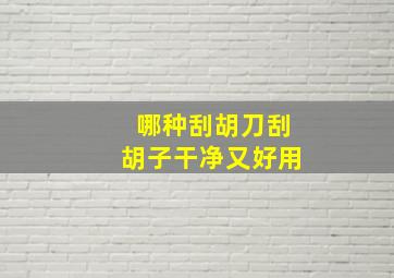 哪种刮胡刀刮胡子干净又好用