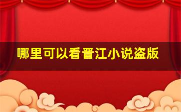 哪里可以看晋江小说盗版