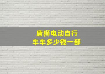 唐狮电动自行车车多少钱一部