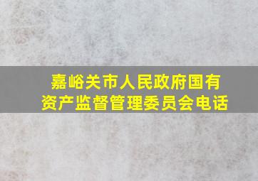 嘉峪关市人民政府国有资产监督管理委员会电话