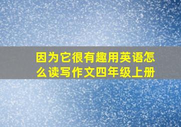 因为它很有趣用英语怎么读写作文四年级上册