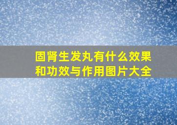 固肾生发丸有什么效果和功效与作用图片大全