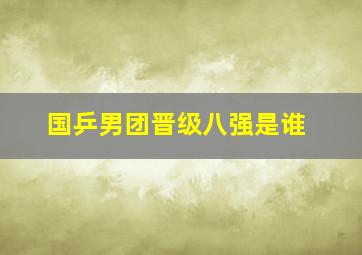 国乒男团晋级八强是谁