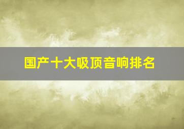 国产十大吸顶音响排名