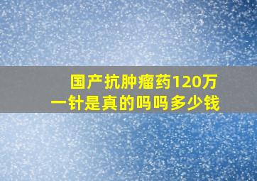 国产抗肿瘤药120万一针是真的吗吗多少钱