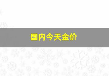 国内今天金价