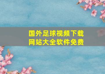 国外足球视频下载网站大全软件免费