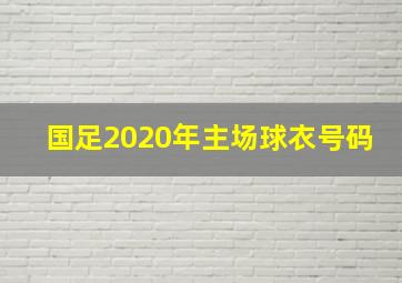 国足2020年主场球衣号码