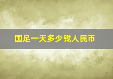 国足一天多少钱人民币