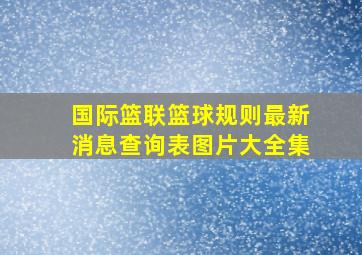 国际篮联篮球规则最新消息查询表图片大全集