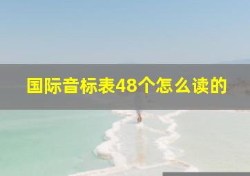 国际音标表48个怎么读的