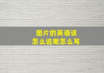 图片的英语该怎么说呢怎么写