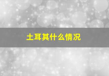 土耳其什么情况