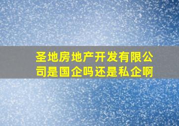 圣地房地产开发有限公司是国企吗还是私企啊