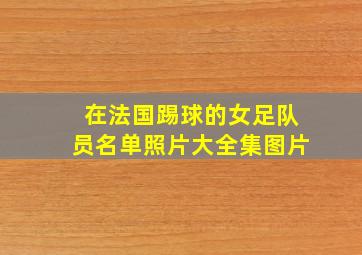 在法国踢球的女足队员名单照片大全集图片