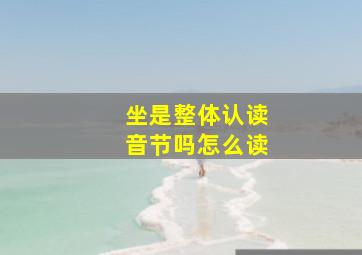 坐是整体认读音节吗怎么读