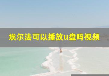 埃尔法可以播放u盘吗视频