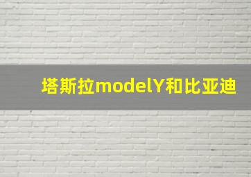 塔斯拉modelY和比亚迪