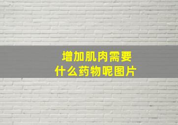 增加肌肉需要什么药物呢图片