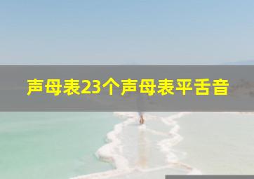 声母表23个声母表平舌音