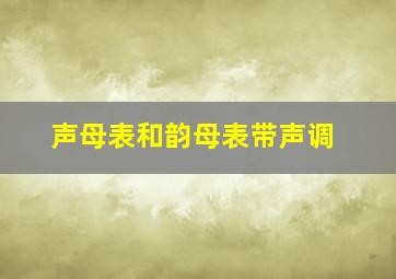 声母表和韵母表带声调